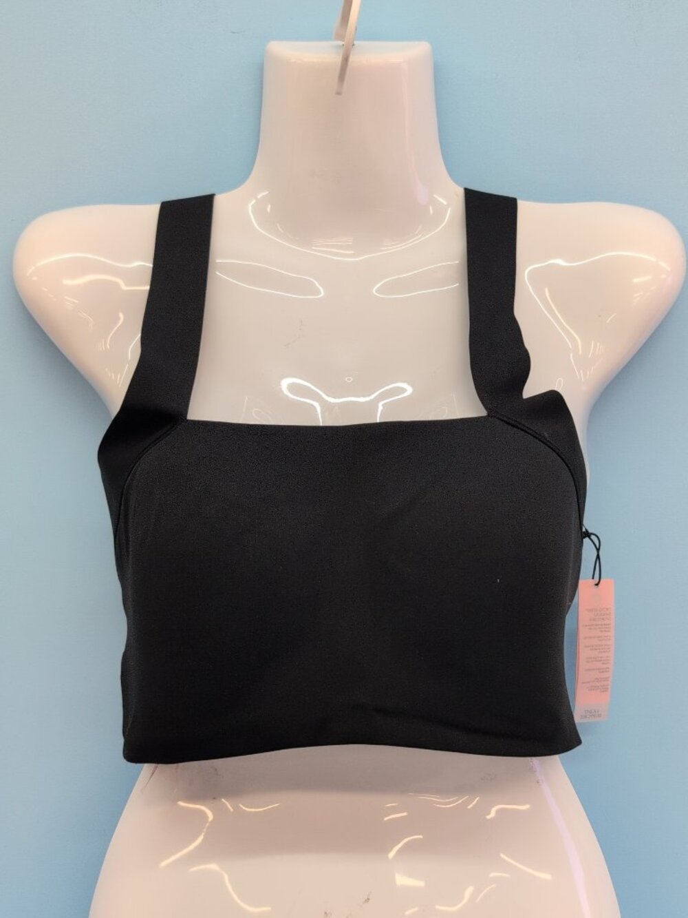 Victoria's Secret VSX Cross Strap Bandeau Sports Bra Small Black NWT